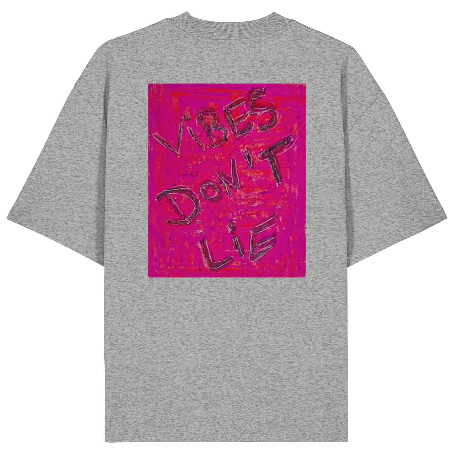 Oversized T-Shirt «Vibes don't lie» aus Bio-Baumwolle
