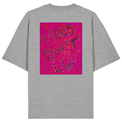 Oversized T-Shirt «Vibes don't lie» aus Bio-Baumwolle