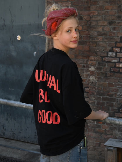 Oversized T-Shirt «Unusual but good» aus Bio-Baumwolle