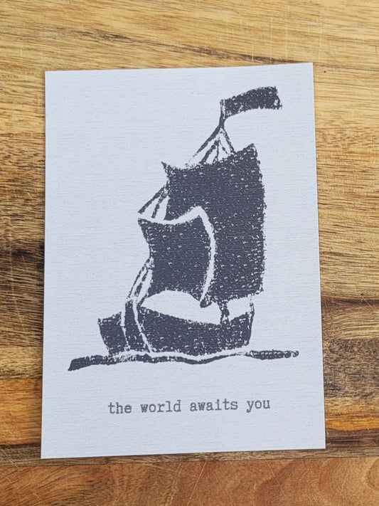 Postcard, stamp “Sailing Ship”