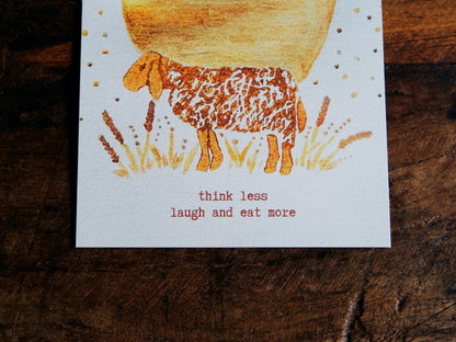 Postcard, stamp «Sheep»