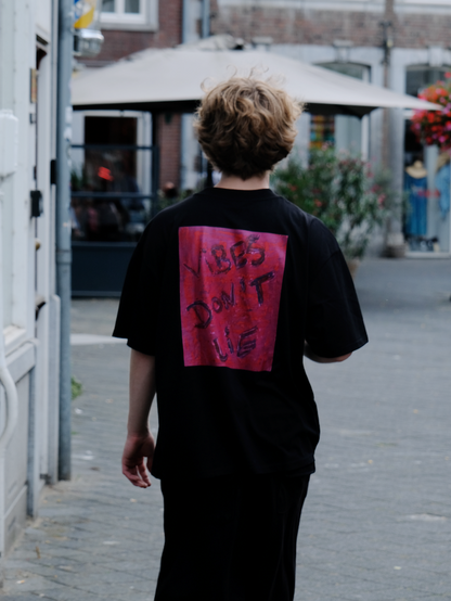Oversized T-Shirt «Vibes don't lie» aus Bio-Baumwolle